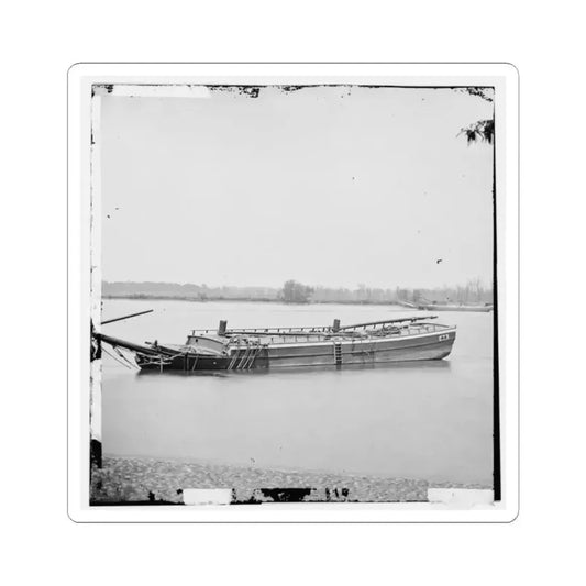 James River, Va. Schooners Sunk to Obstruct Passage (U.S. Civil War) STICKER Vinyl Kiss-Cut Decal 2 Inch White - The Sticker Space