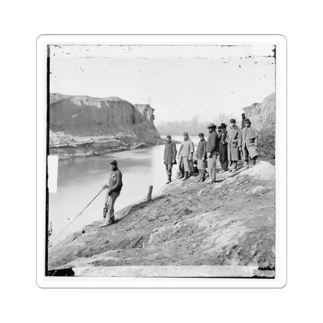 James River, Va. View of the Completed Dutch Gap Canal (U.S. Civil War) STICKER Vinyl Kiss-Cut Decal 6 Inch White - The Sticker Space