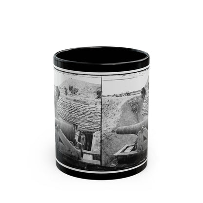 James River, Va. Another Confederate Gun Emplacement At Howlett House, Trent's Reach (U.S. Civil War) Black Coffee Mug-11oz-The Sticker Space