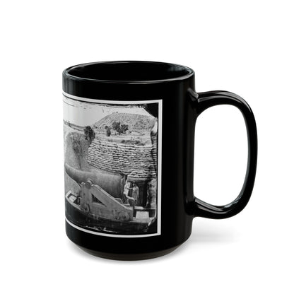 James River, Va. Another Confederate Gun Emplacement At Howlett House, Trent's Reach (U.S. Civil War) Black Coffee Mug-The Sticker Space