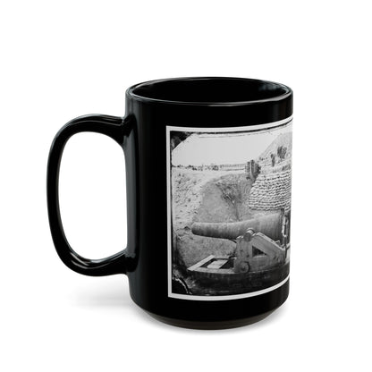 James River, Va. Another Confederate Gun Emplacement At Howlett House, Trent's Reach (U.S. Civil War) Black Coffee Mug-The Sticker Space