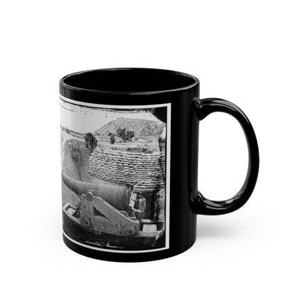 James River, Va. Another Confederate Gun Emplacement At Howlett House, Trent's Reach (U.S. Civil War) Black Coffee Mug-The Sticker Space