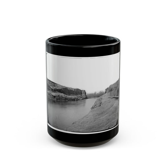 James River, Va. Another View Of The Dutch Gap Canal (U.S. Civil War) Black Coffee Mug-15oz-The Sticker Space