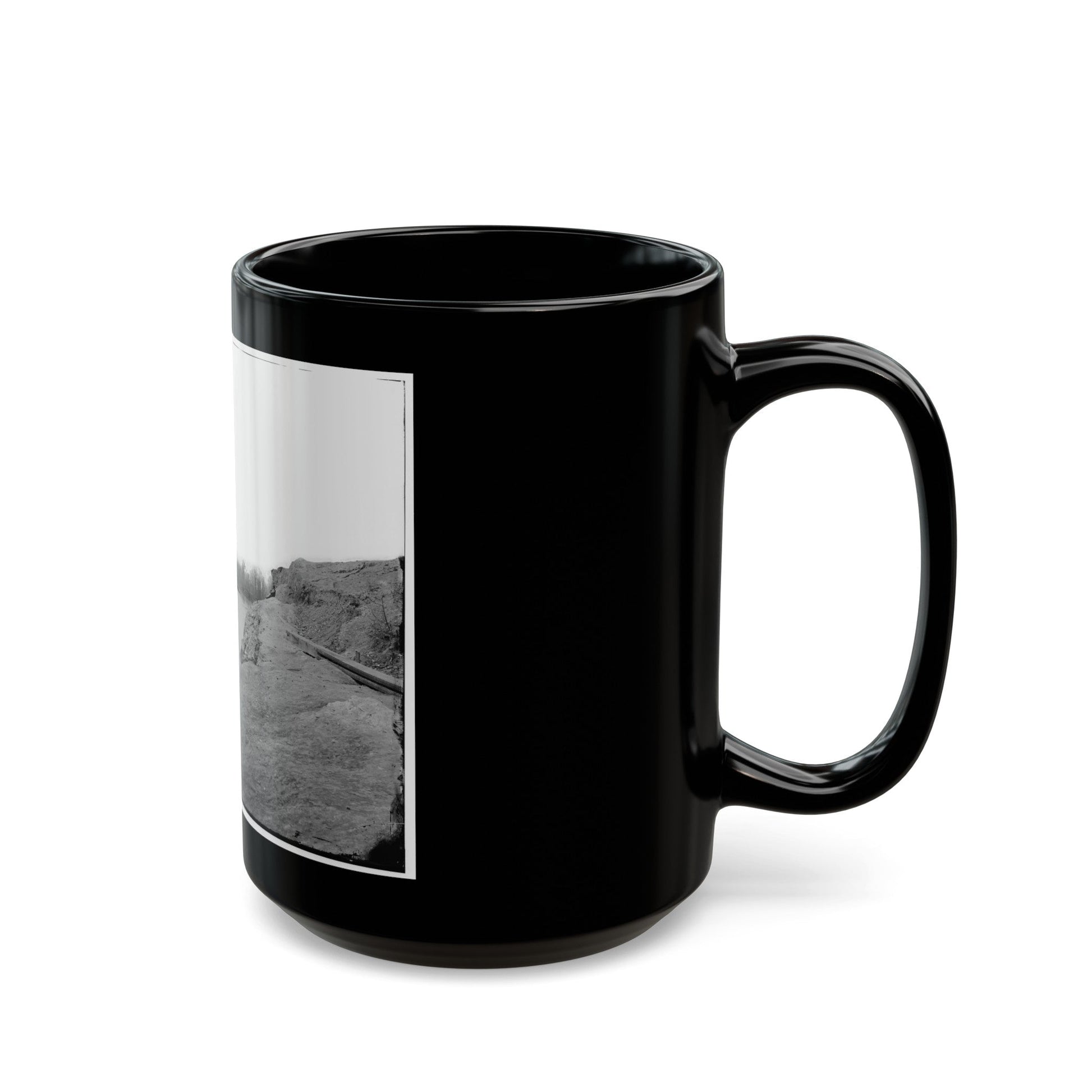 James River, Va. Another View Of The Dutch Gap Canal (U.S. Civil War) Black Coffee Mug-The Sticker Space