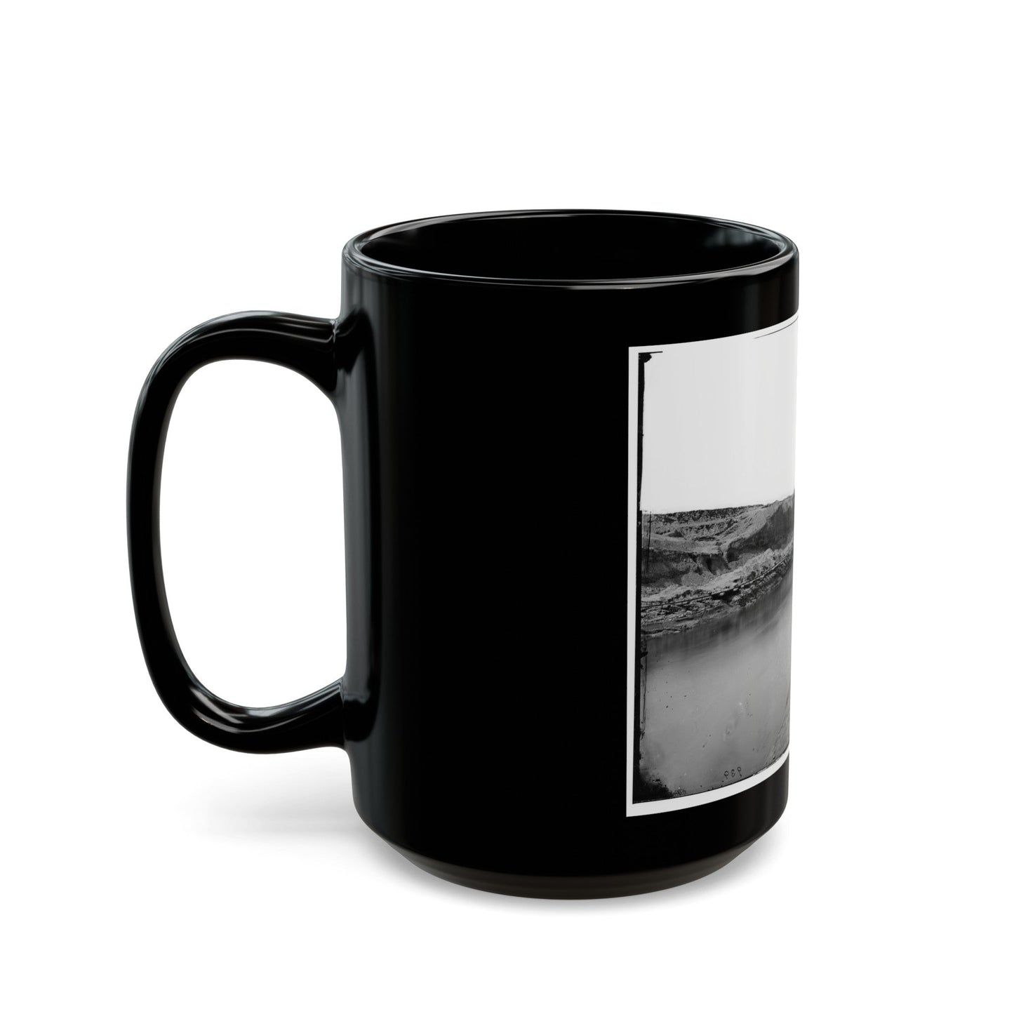 James River, Va. Another View Of The Dutch Gap Canal (U.S. Civil War) Black Coffee Mug-The Sticker Space