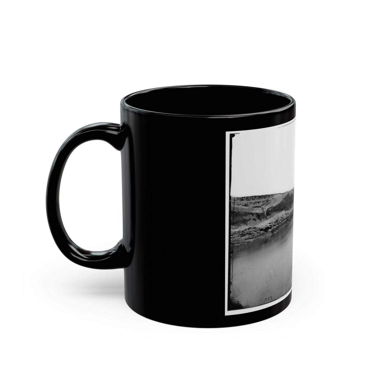 James River, Va. Another View Of The Dutch Gap Canal (U.S. Civil War) Black Coffee Mug-The Sticker Space