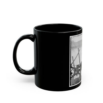 James River, Va. Butler's Dredge-Boat, Sunk By A Confederate Shell On Thanksgiving Day, 1864 (U.S. Civil War) Black Coffee Mug-The Sticker Space