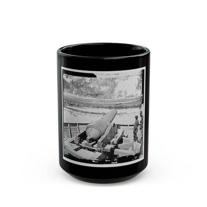 James River, Va. Confederate Gun Emplacement Above Dutch Gap (U.S. Civil War) Black Coffee Mug-15oz-The Sticker Space