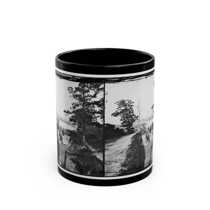 James River, Va. Confederate Gun In Battery Brooks (U.S. Civil War) Black Coffee Mug-11oz-The Sticker Space