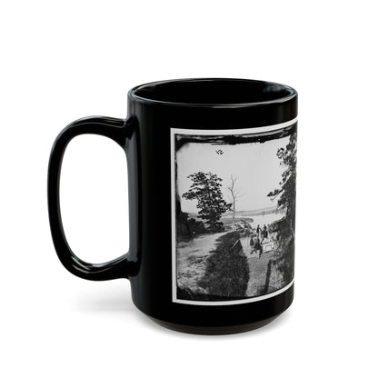 James River, Va. Confederate Gun In Battery Brooks (U.S. Civil War) Black Coffee Mug-The Sticker Space