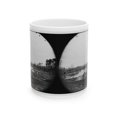 James River, Va. Point Where Army Of The Potomac Crossed In June 1864 (Wyanoke Wharf ) (U.S. Civil War) White Coffee Mug