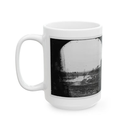 James River, Va. Point Where Army Of The Potomac Crossed In June 1864 (Wyanoke Wharf ) (U.S. Civil War) White Coffee Mug