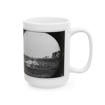 James River, Va. Point Where Army Of The Potomac Crossed In June 1864 (Wyanoke Wharf ) (U.S. Civil War) White Coffee Mug