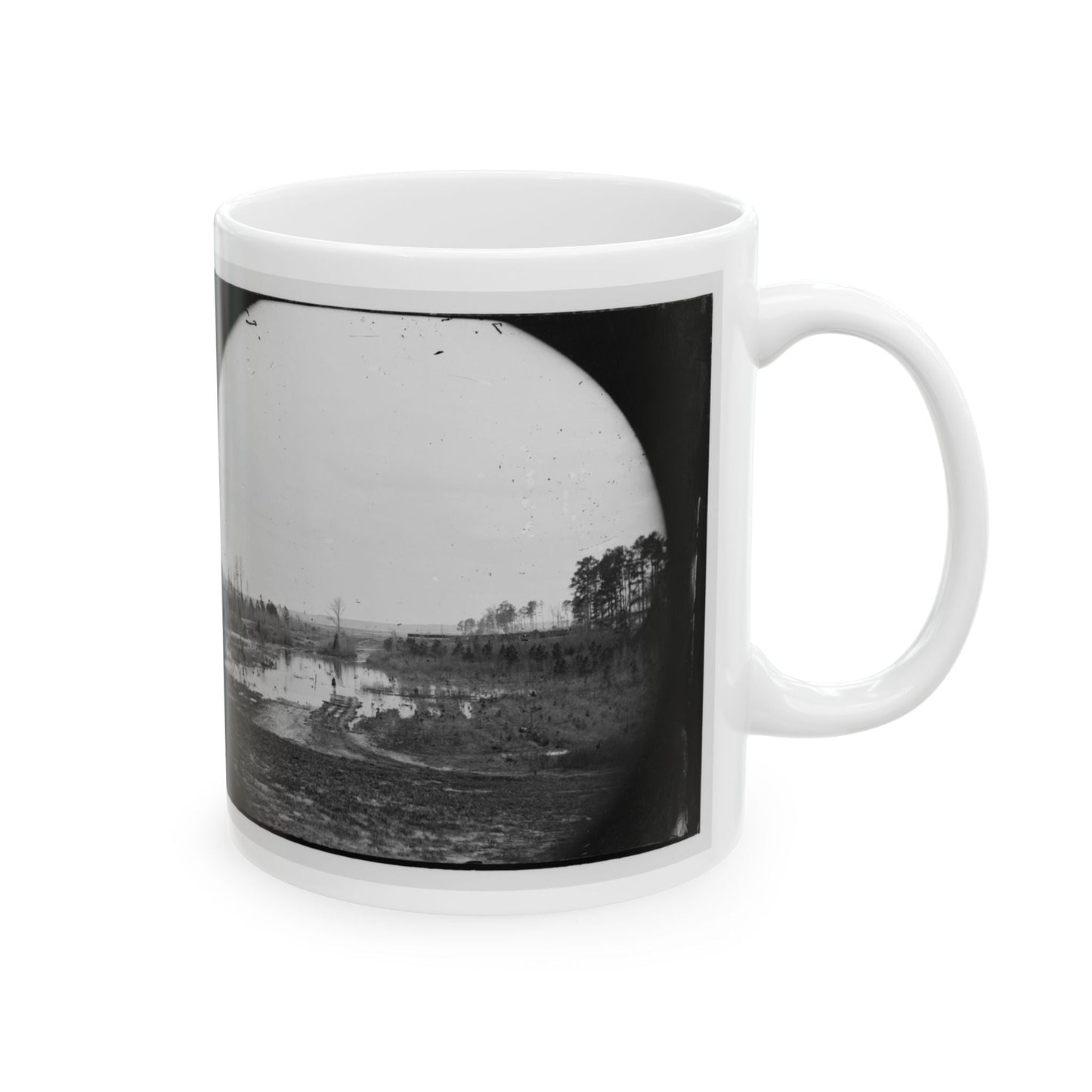 James River, Va. Point Where Army Of The Potomac Crossed In June 1864 (Wyanoke Wharf ) (U.S. Civil War) White Coffee Mug