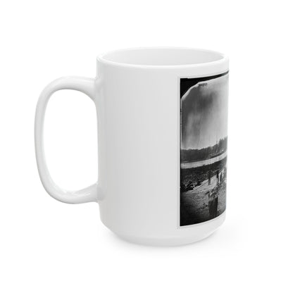 James River, Va. Pontoon Bridge (U.S. Civil War) White Coffee Mug