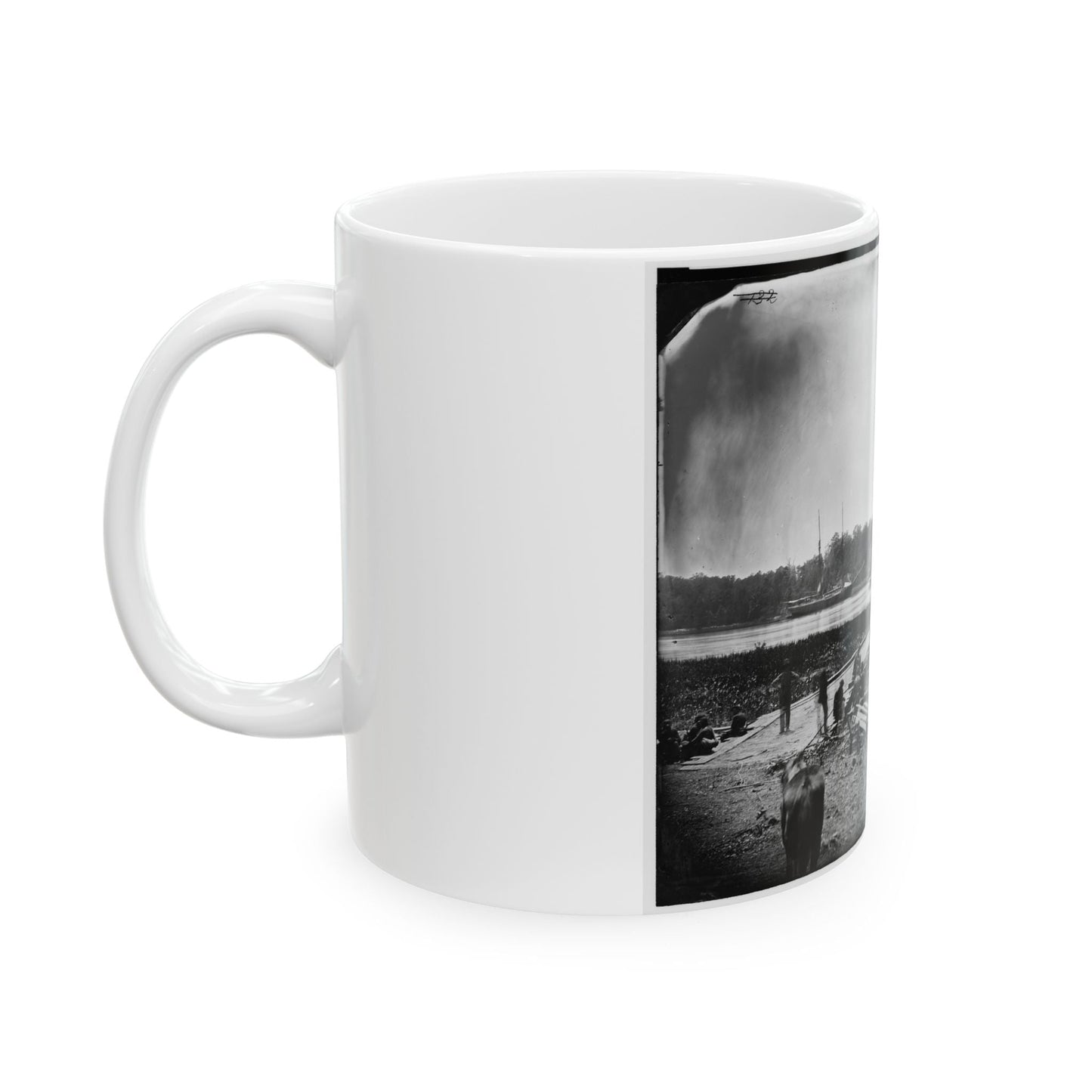 James River, Va. Pontoon Bridge (U.S. Civil War) White Coffee Mug