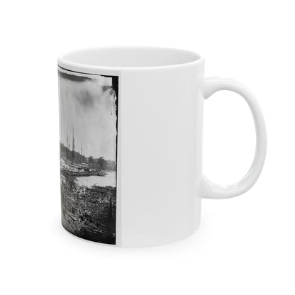 James River, Va. Pontoon Bridge (U.S. Civil War) White Coffee Mug