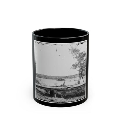 James River, Va. Sunken Confederate Ships Virginia (Ram) And Jamestown (U.S. Civil War) Black Coffee Mug-11oz-The Sticker Space