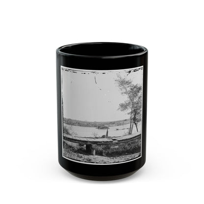 James River, Va. Sunken Confederate Ships Virginia (Ram) And Jamestown (U.S. Civil War) Black Coffee Mug-15oz-The Sticker Space