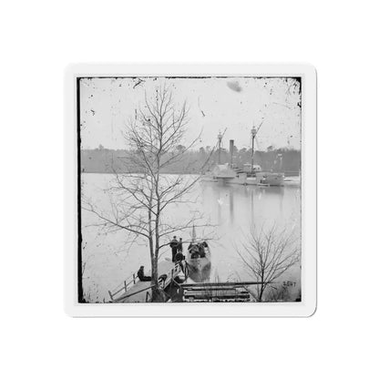 James River, Virginia. U.S. Gunboat Massasoit (U.S. Civil War) Refrigerator Magnet - The Sticker Space