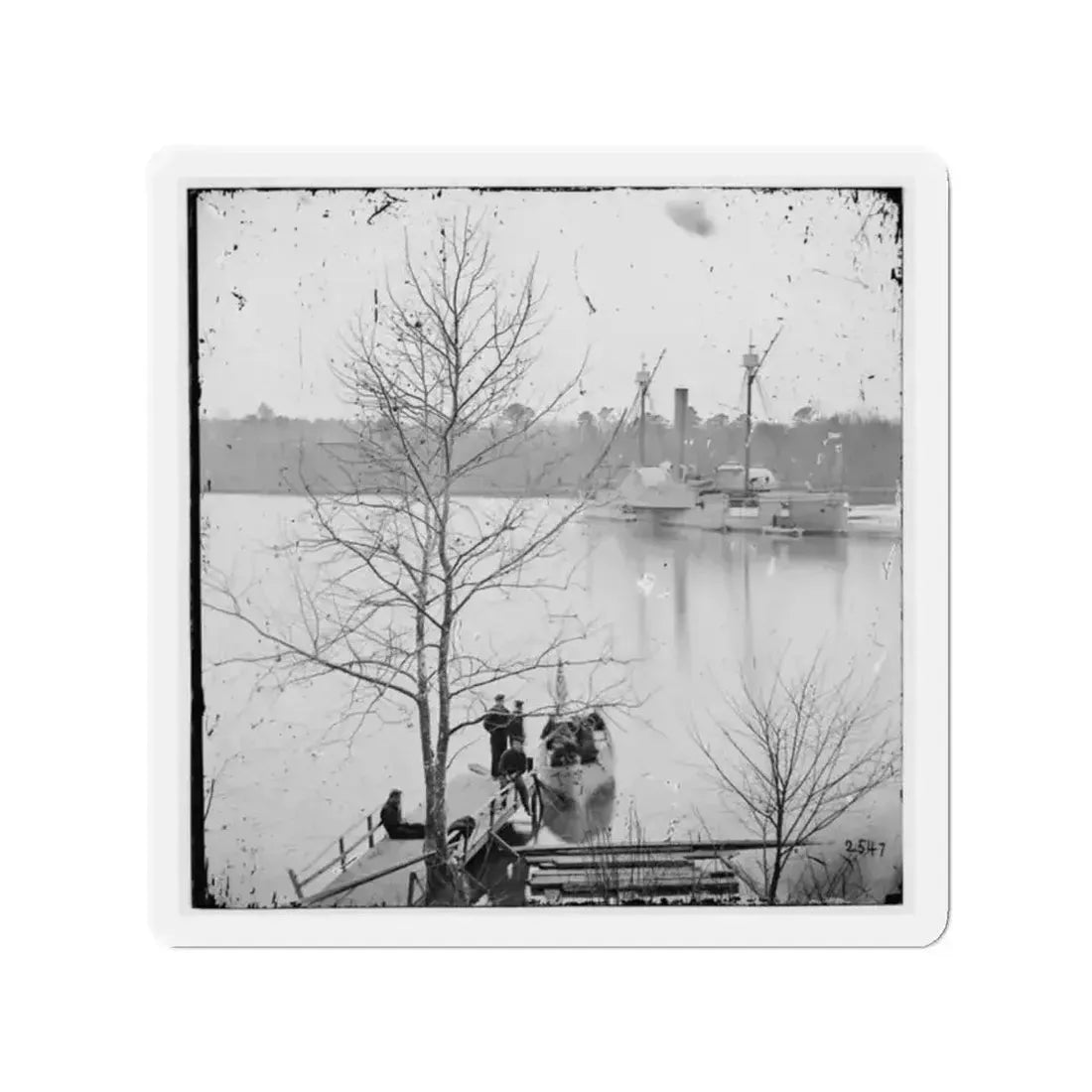 James River, Virginia. U.S. Gunboat Massasoit (U.S. Civil War) Refrigerator Magnet - The Sticker Space