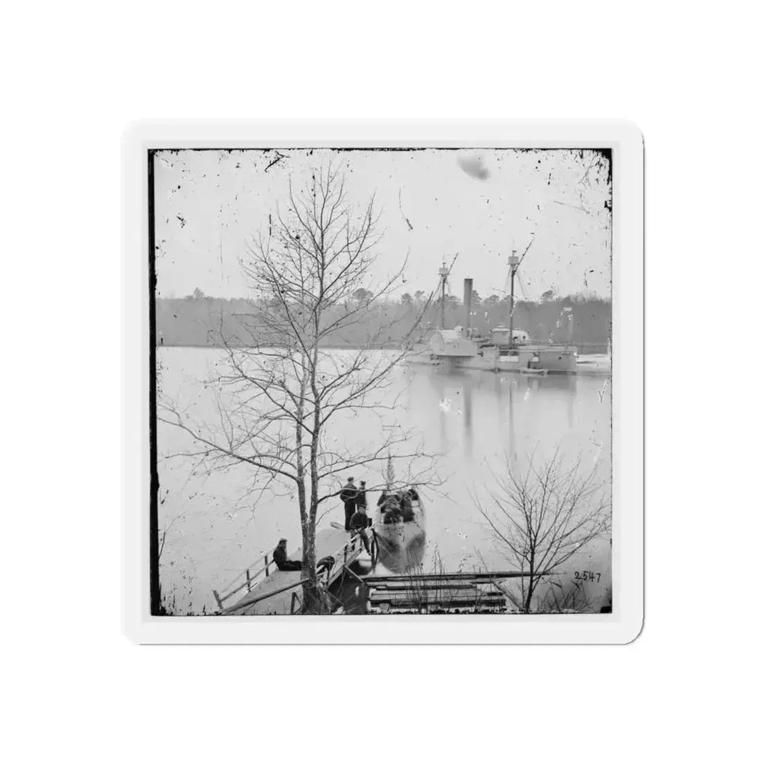 James River, Virginia. U.S. Gunboat Massasoit (U.S. Civil War) Refrigerator Magnet - The Sticker Space
