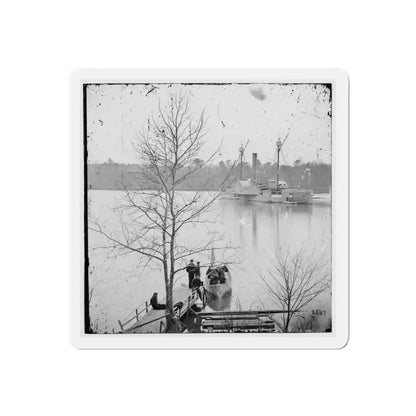 James River, Virginia. U.S. Gunboat Massasoit (U.S. Civil War) Refrigerator Magnet - The Sticker Space