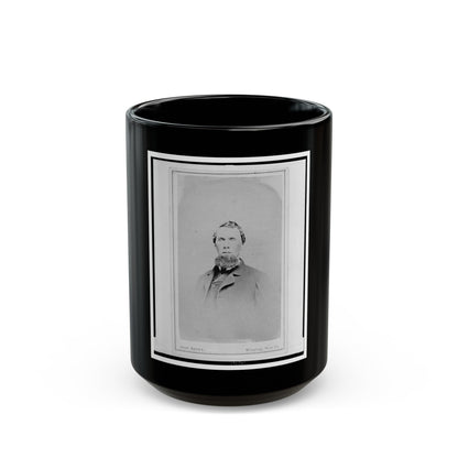 James S. Cassady, Captain, 7th West Virginia Cavalry, Head-And-Shoulders Portrait, Facing Front (U.S. Civil War) Black Coffee Mug-15oz-The Sticker Space