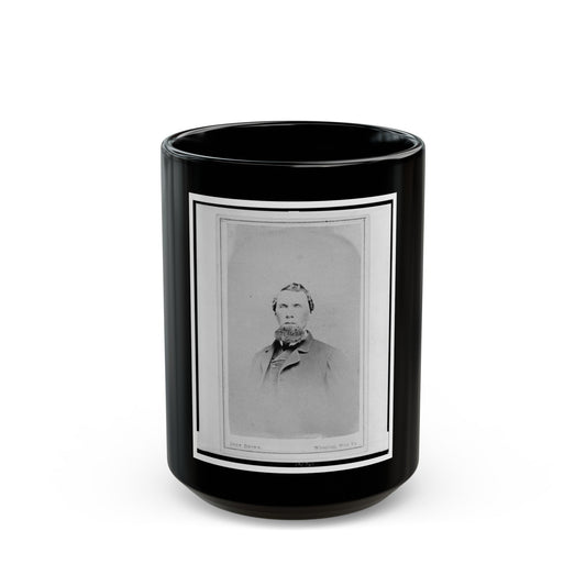 James S. Cassady, Captain, 7th West Virginia Cavalry, Head-And-Shoulders Portrait, Facing Front (U.S. Civil War) Black Coffee Mug-15oz-The Sticker Space