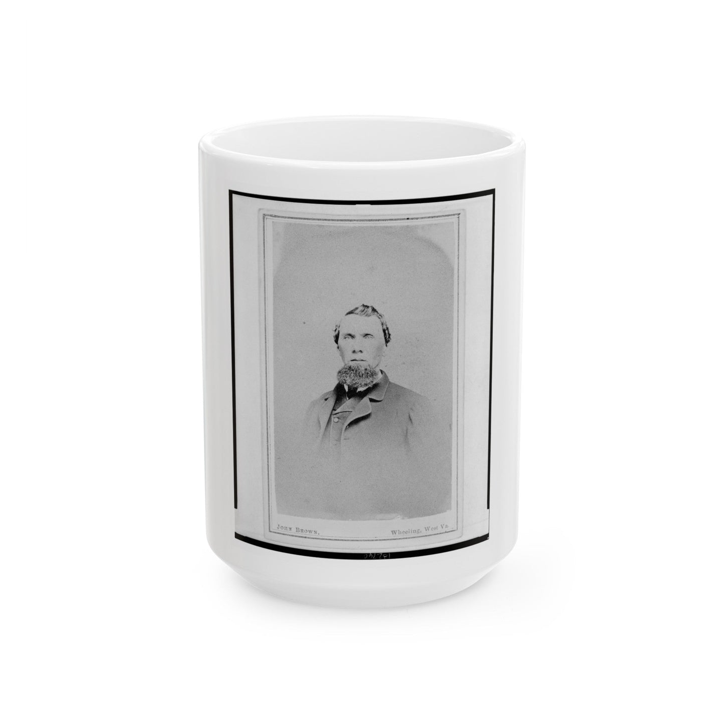 James S. Cassady, Captain, 7th West Virginia Cavalry, Head-And-Shoulders Portrait, Facing Front (U.S. Civil War) White Coffee Mug-15oz-The Sticker Space