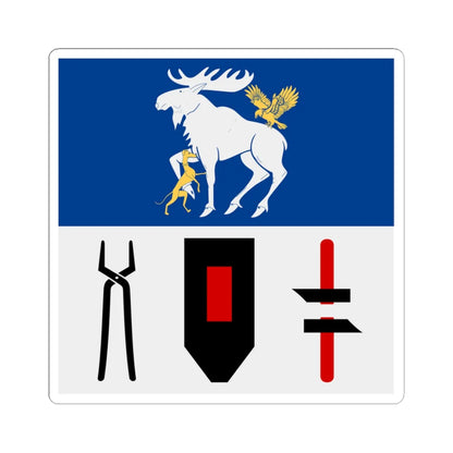 Jamtlands lan vapenflagga (Sweden) STICKER Vinyl Kiss-Cut Decal 3 Inch White - The Sticker Space