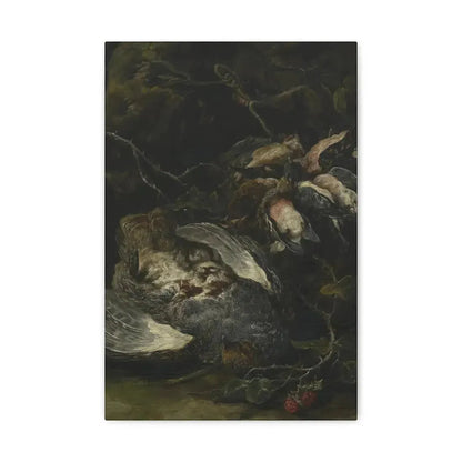 Jan Fyt (1611-1661) A Partridge and Small Game Birds 1650s - Canvas Wall Art 12" x 18" 1.25" - The Sticker Space