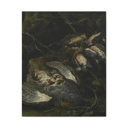 Jan Fyt (1611-1661) A Partridge and Small Game Birds 1650s - Canvas Wall Art 16″ x 20″ 1.25" - The Sticker Space