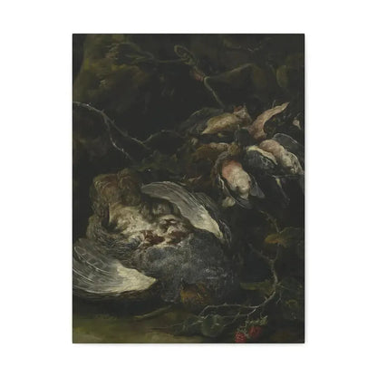 Jan Fyt (1611-1661) A Partridge and Small Game Birds 1650s - Canvas Wall Art 18″ x 24″ 1.25" - The Sticker Space