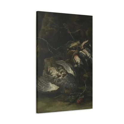 Jan Fyt (1611-1661) A Partridge and Small Game Birds 1650s - Canvas Wall Art - The Sticker Space