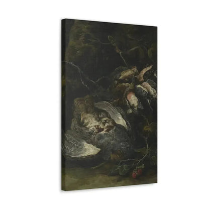 Jan Fyt (1611-1661) A Partridge and Small Game Birds 1650s - Canvas Wall Art - The Sticker Space