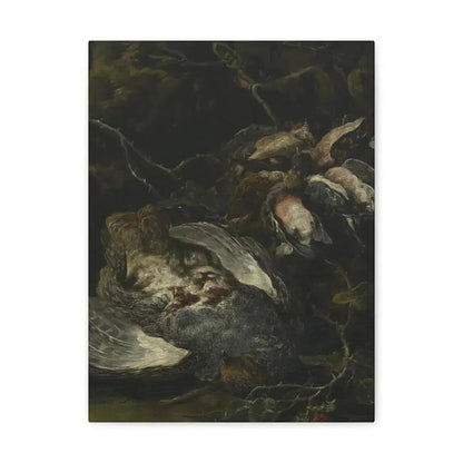 Jan Fyt (1611-1661) A Partridge and Small Game Birds 1650s - Canvas Wall Art - The Sticker Space