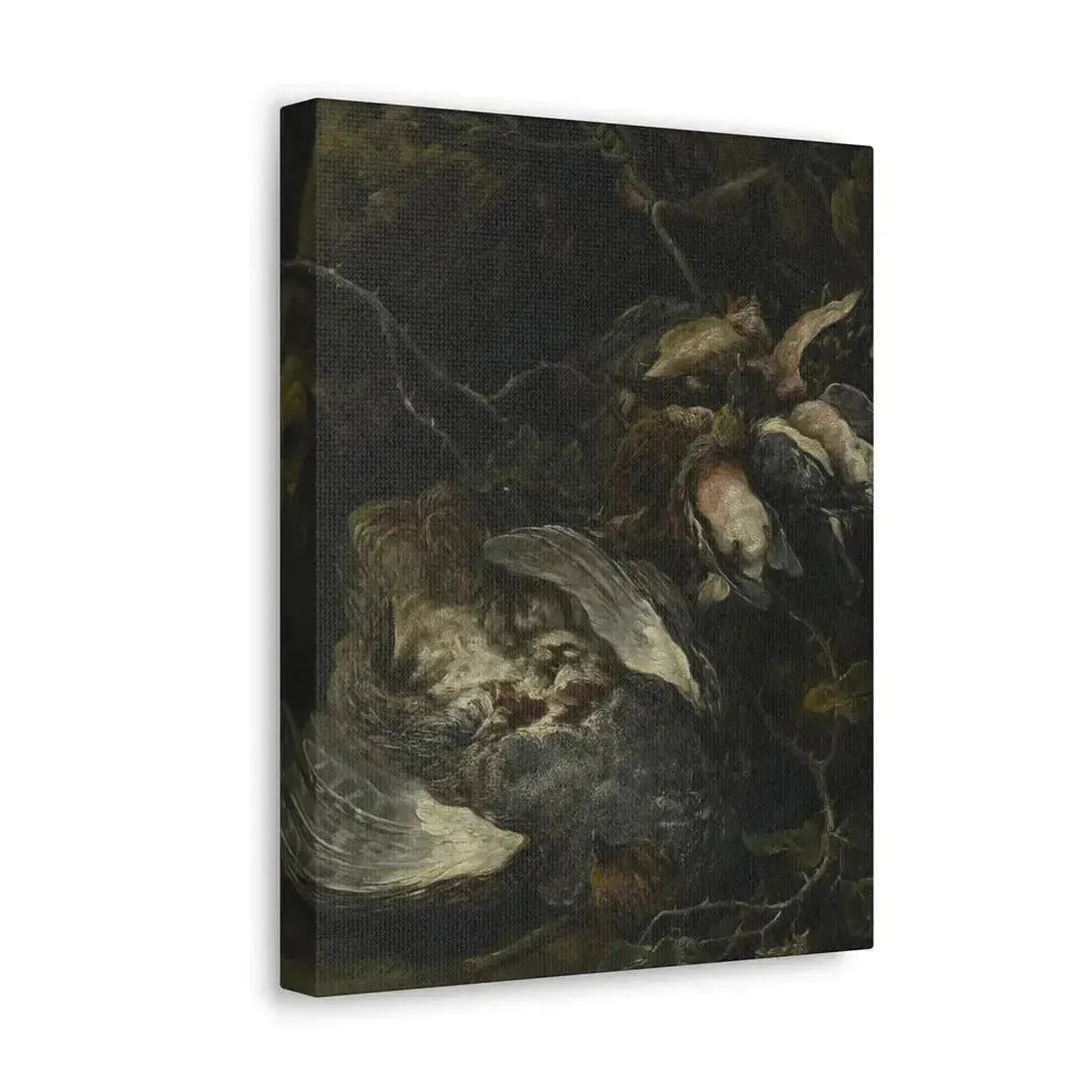 Jan Fyt (1611-1661) A Partridge and Small Game Birds 1650s - Canvas Wall Art - The Sticker Space