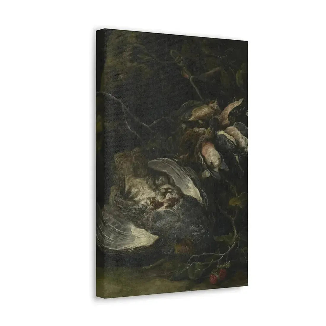 Jan Fyt (1611-1661) A Partridge and Small Game Birds 1650s - Canvas Wall Art - The Sticker Space