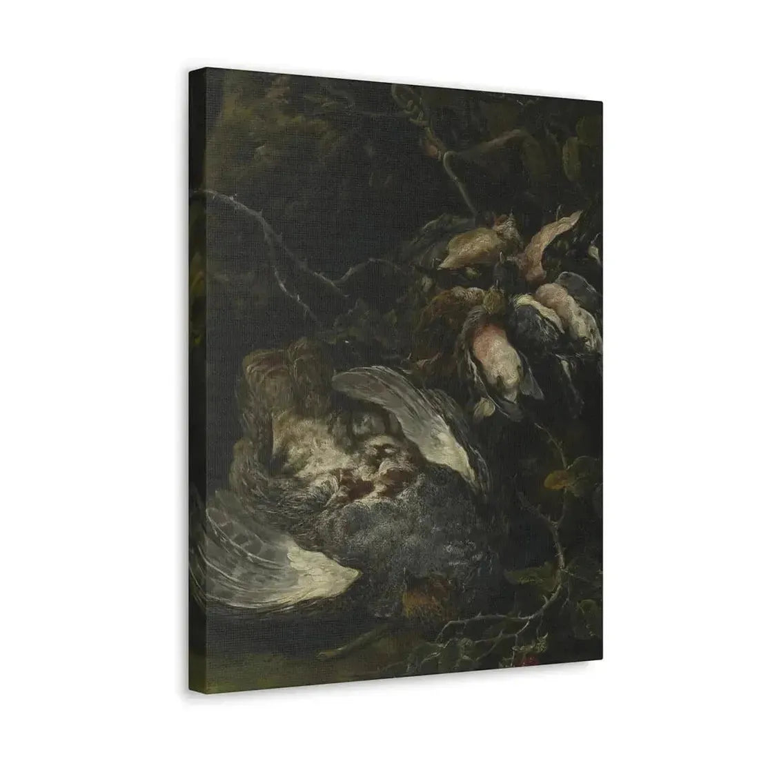 Jan Fyt (1611-1661) A Partridge and Small Game Birds 1650s - Canvas Wall Art - The Sticker Space