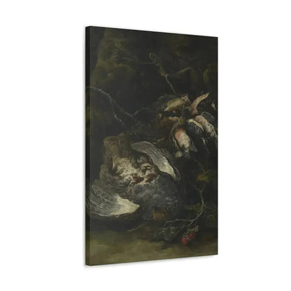 Jan Fyt (1611-1661) A Partridge and Small Game Birds 1650s - Canvas Wall Art - The Sticker Space
