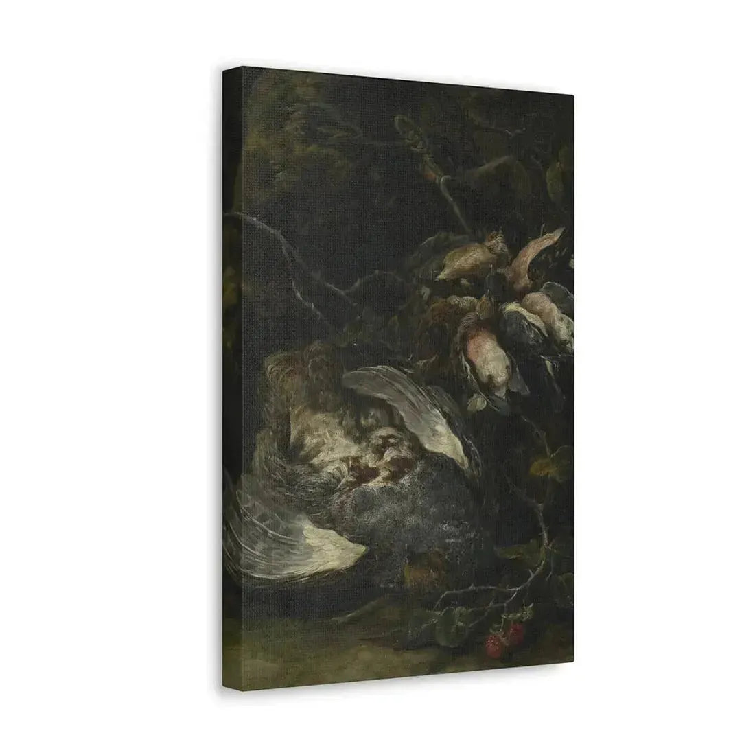 Jan Fyt (1611-1661) A Partridge and Small Game Birds 1650s - Canvas Wall Art - The Sticker Space