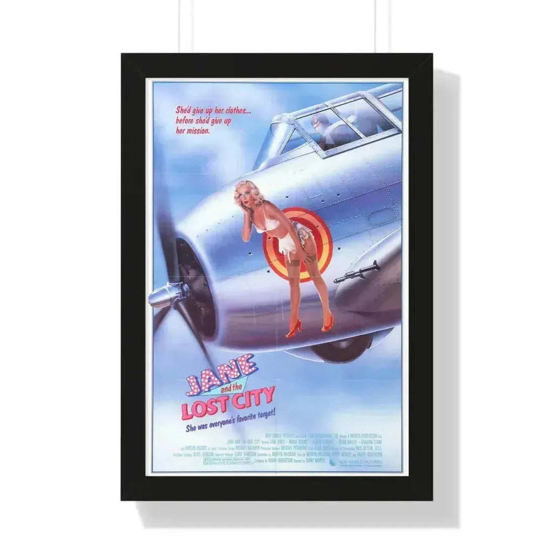 JANE AND THE LOST CITY 1987 - Framed Movie Poster 16″ x 24″ Black - The Sticker Space