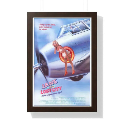 JANE AND THE LOST CITY 1987 - Framed Movie Poster 16″ x 24″ Walnut - The Sticker Space