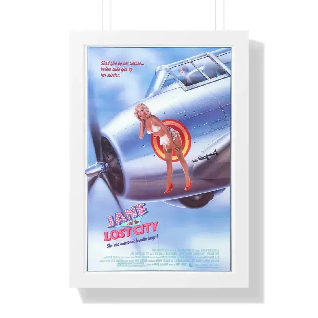 JANE AND THE LOST CITY 1987 - Framed Movie Poster 16″ x 24″ White - The Sticker Space