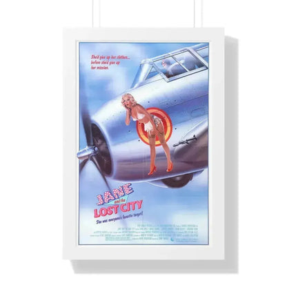 JANE AND THE LOST CITY 1987 - Framed Movie Poster 16″ x 24″ White - The Sticker Space