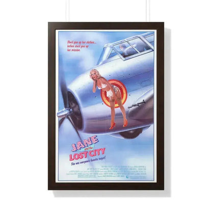 JANE AND THE LOST CITY 1987 - Framed Movie Poster 20" x 30" Walnut - The Sticker Space
