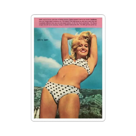 Janette Scott #23 (Vintage Female Icon) STICKER Vinyl Kiss-Cut Decal 2 Inch White - The Sticker Space