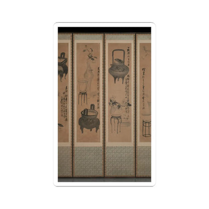 Jang Seung-eop (pen name - Still life with bronze vessels and flowering plants - 1894 v5 - STICKER Vinyl Kiss-Cut Decal
