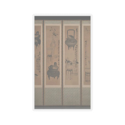 Jang Seung-eop (pen name - Still life with bronze vessels and flowering plants - 1894 v5 - STICKER Vinyl Kiss-Cut Decal